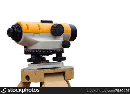 Theodolite ,Distance measurement tool on white with clipping path