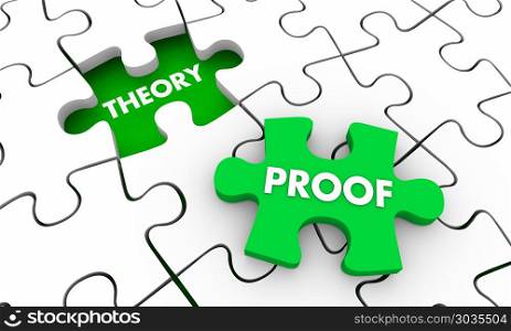 Theory Proof Evidence Found Puzzle Piece 3d Illustration