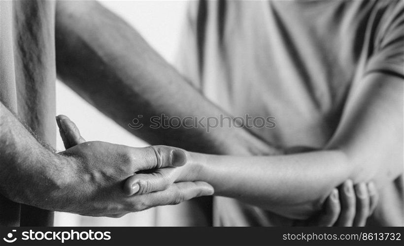 Therapist Checking Senior Woman&rsquo;s Arm in Physical Therapy Office. Therapist Checking Senior Woman&rsquo;s Arm 