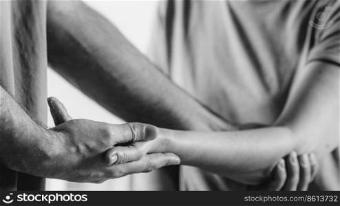 Therapist Checking Senior Woman&rsquo;s Arm in Physical Therapy Office. Therapist Checking Senior Woman&rsquo;s Arm 