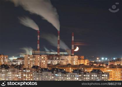 Thermal power plant in the city of Minsk. Belarus