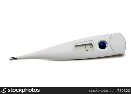 Thermometer on white background