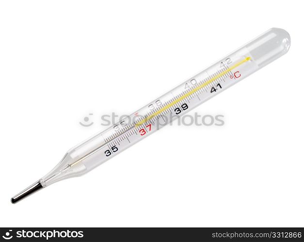 Thermometer on white background (isolated).