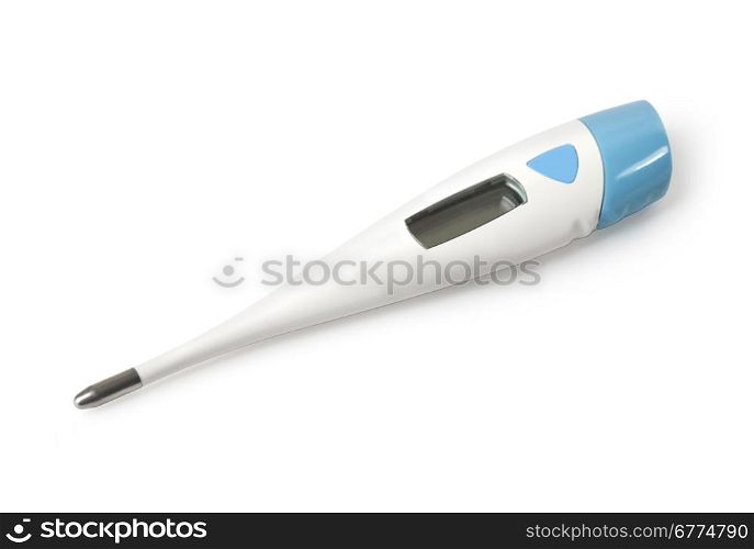 Thermometer on white background with clipping path