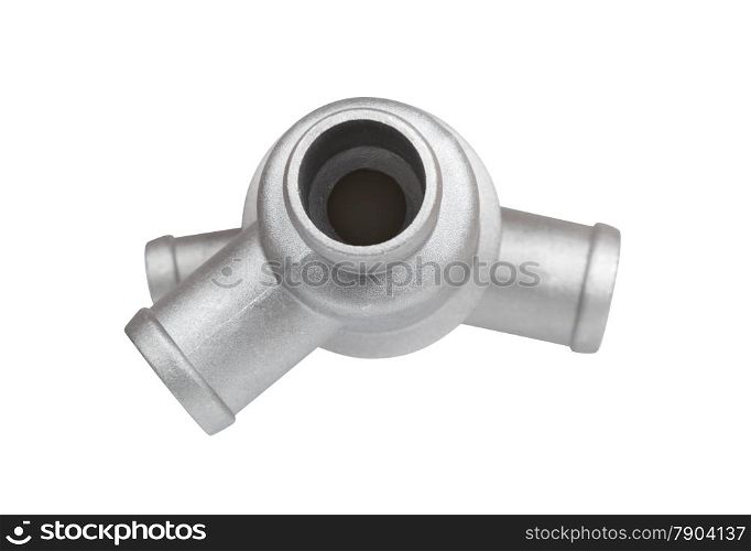 Thermostat of car engine isolated on white background with clipping path