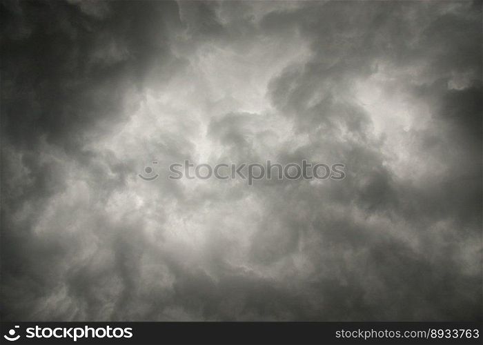 thick black clouds in the sky before the storm
