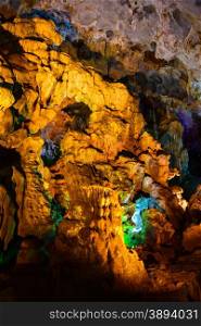 Thien Cung Cave in Ha Long Bay, Vietnam