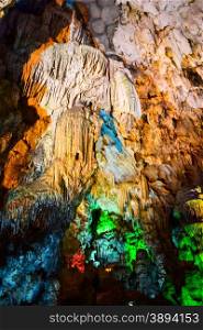 Thien Cung Cave in Ha Long Bay, Vietnam