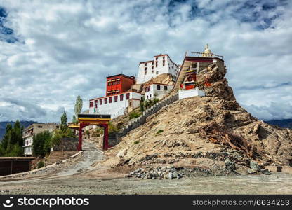 Thiksey gompa  Tibetan Buddhist monastery . Ladakh, India. Thiksey gompa, Ladakh, India