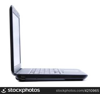 thin modern laptop isolated on white background