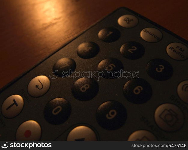 thin remote closeup