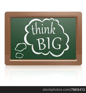 Think big black board image with hi-res rendered artwork that could be used for any graphic design.. Think big black board