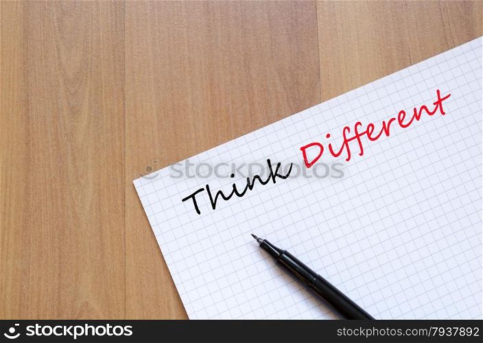 Think Different Concept notepad