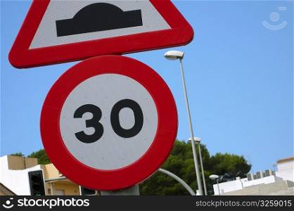 Thirty speed sign, Spain.
