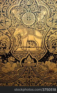 This drawing is a Thai identity, religion and belief.