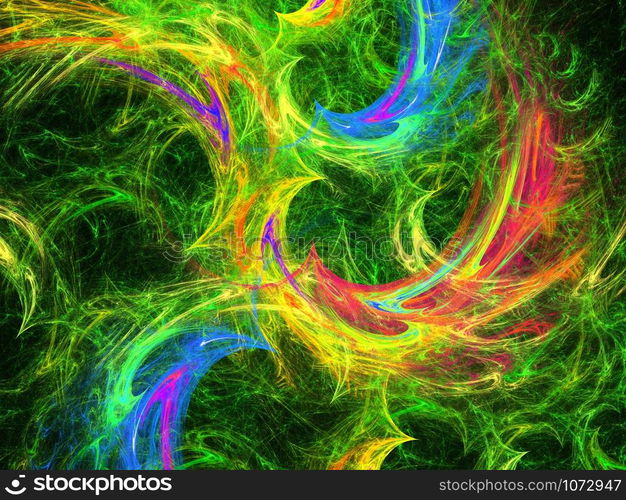 This image was created using fractal generating and graphic manipulation software.. 3D rendering abstract fractal light background