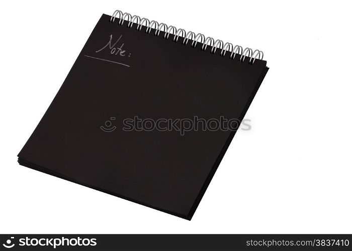 This is a black notepad for reminder or notes.
