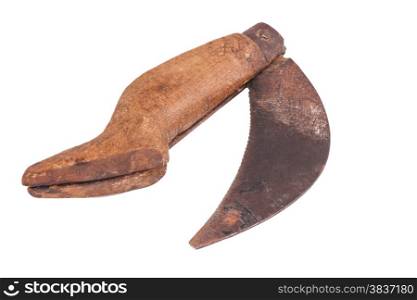 This is a penknife on the white background. This is from Anatolia and very old object.