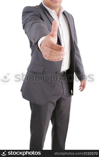 This is an image of business man offering a handshake. Success concept.