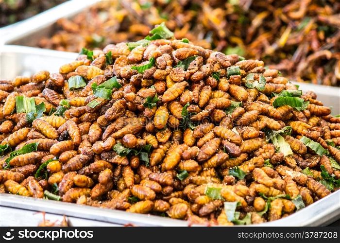 This is an insect fried foods that are high protein and very delicious