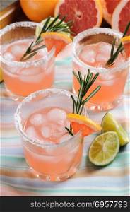 This magnificent cocktail of fresh pink Palomas. A festive drink is ideal for brunch, parties and holidays.. cocktail sparkling pink Paloma
