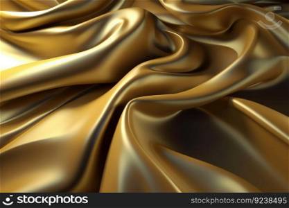 This pale gold fabric background features a luxurious wave pattern that will make your design stand out. AI-generated for maximum impact.