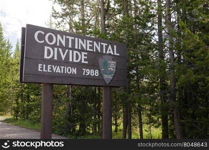 This sign tells you that you are on the Continental Divide
