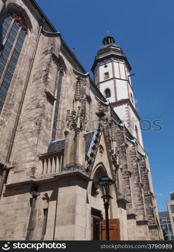 Thomaskirche Leipzig. Thomaskirche St Thomas Church in Leipzig Germany where Johann Sebastian Bach worked as a Kapellmeister and the current location of his remains