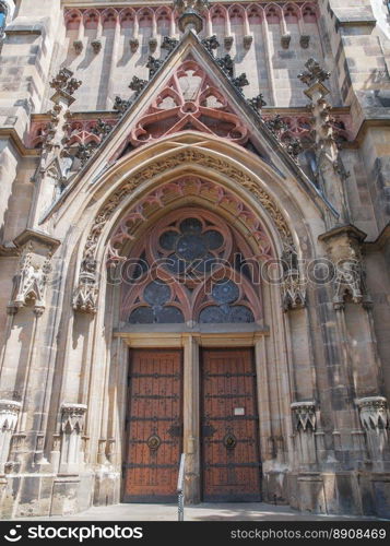 Thomaskirche Leipzig. Thomaskirche St Thomas Church in Leipzig Germany where Johann Sebastian Bach worked as a Kapellmeister and the current location of his remains