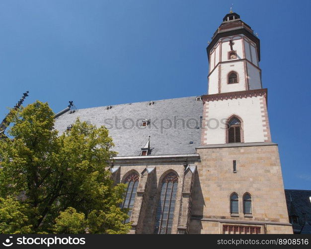 Thomaskirche Leipzig. Thomaskirche St Thomas Church in Leipzig Germany where Johann Sebastian Bach worked as a Kapellmeister and the current location of his remains