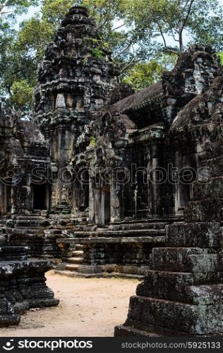 Thommanon, part of Khmer Angkor temple complex, popular among tourists ancient landmark and place of worship in Southeast Asia. Siem Reap, Cambodia.