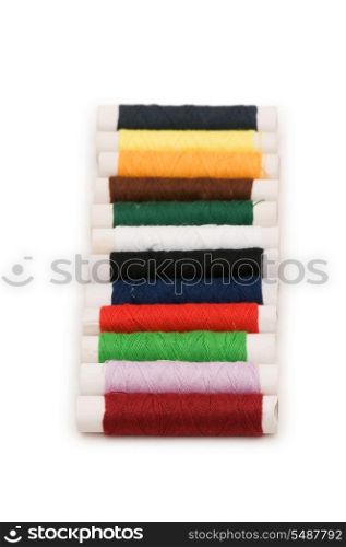 Thread spools isolated on the white background