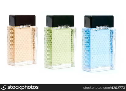 Three aftershave bottles