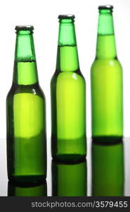 Three beer bottles