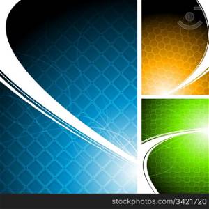 Three bright abstract backgrounds - eps 10
