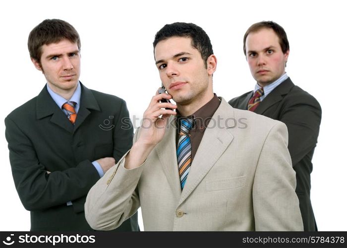 three business man isolated on white background