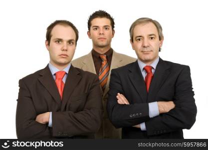 three business man isolated on white background