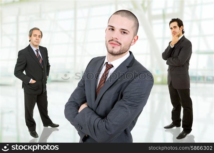 three business men portrait at the office