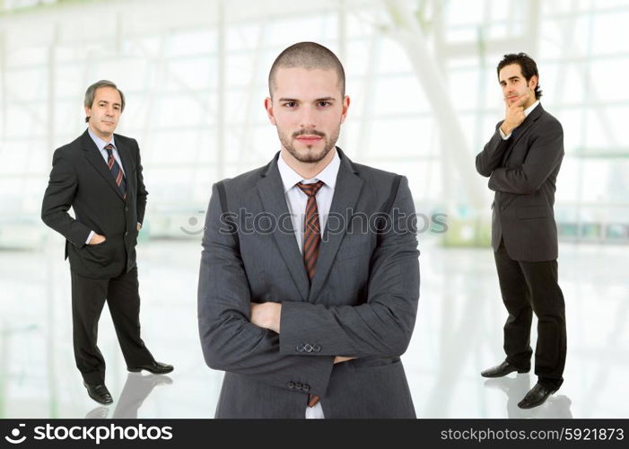 three business men portrait at the office