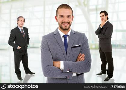 three business men portrait at the office