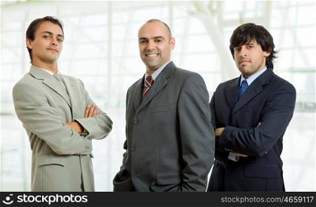 three businessmen at the office