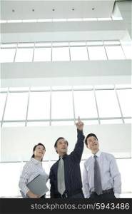 Three Businesspeople Looking Forward