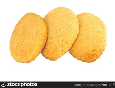 three cookies stacked isolated on white&#xA;&#xA;