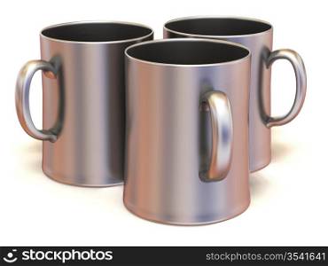 Three cups. 3d