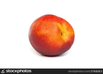 Three fresh nectarines isolated on a white background