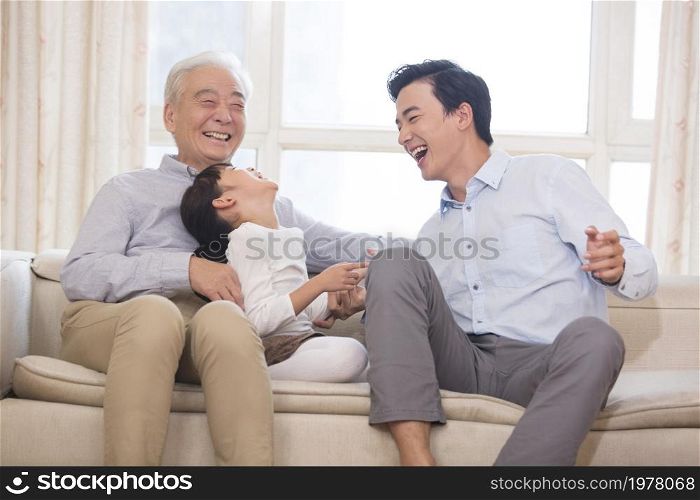 Three generations of a happy family