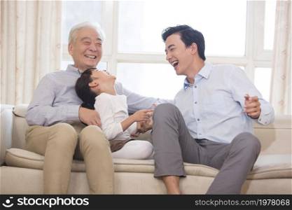 Three generations of a happy family