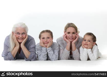 Three generations of women