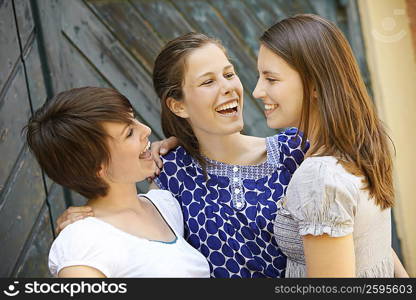 Three girls hanging out