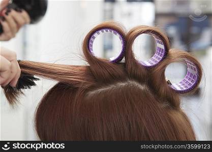 Three hairderssing rollers